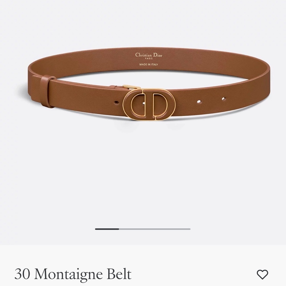 Christian Dior Brown Leather Belt